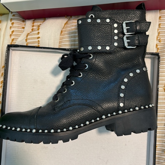 Sam Edelman Jennifer Studded Black boots Size 8.5 Women’s - Picture 7 of 9